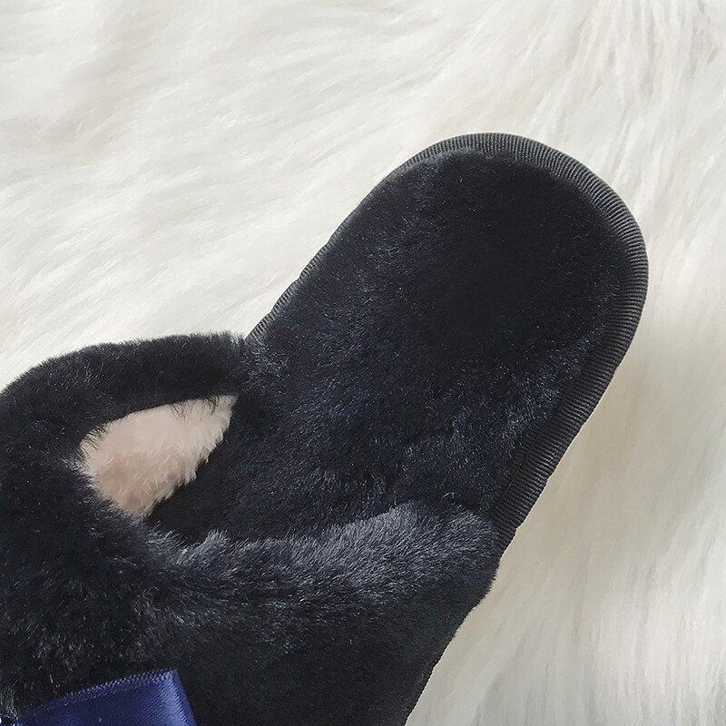 Femmes maison pantoufles hiver chaussures femme sans lacet plats diapositives femme fausse fourrure pantoufles femmes chaussures bout fermé g755
