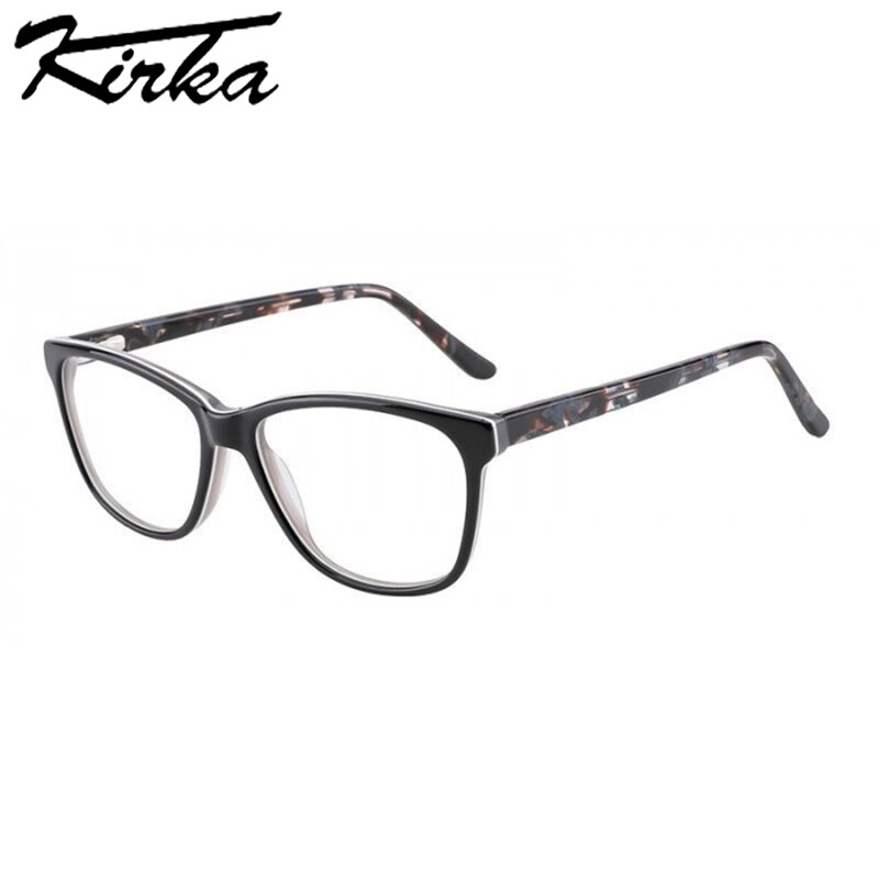 Kirka-marcos de gafas de acetato para mujer y hombre, marcos de anteojos para mujer, miopía, foto, gafas de prescripción de lentes grises/marrones: WD1136 C1