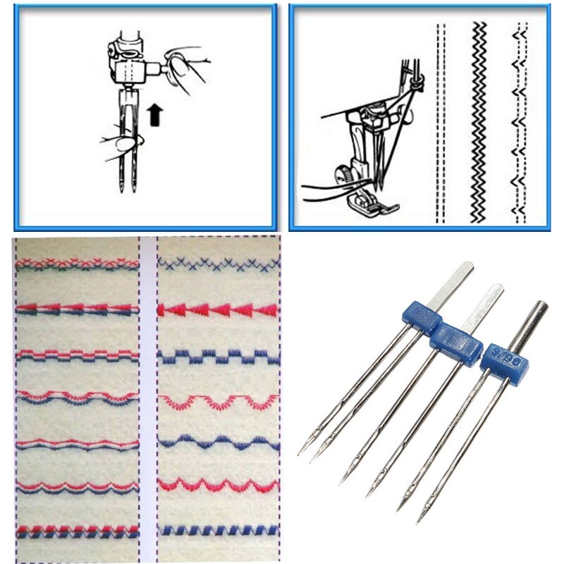 Agujas para máquinas de coser dobles, 9/3 Uds., 2,0/90 3,0/90 4,0/90, la mayoría de las máquinas de coser del hogar