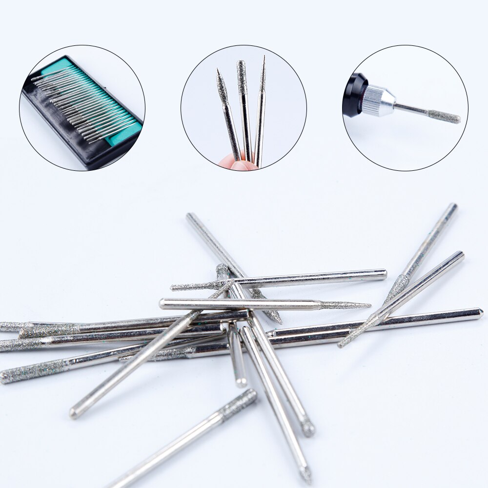 30 Pcs Nagel Boren 3/32 "Snijders Voor Manicure Elektrische Freesmachine Accessoires Cuticle Gel Remover Nail Art Gereedschap cutter