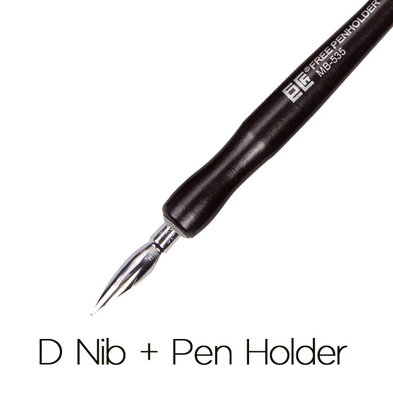 Japan Original Giant Nikko TACHIKAWA Manga G nib D nib Spoon Nib Round Nib Students line Drawing Pen Dip Pen elasticity: D Nib with  Holder