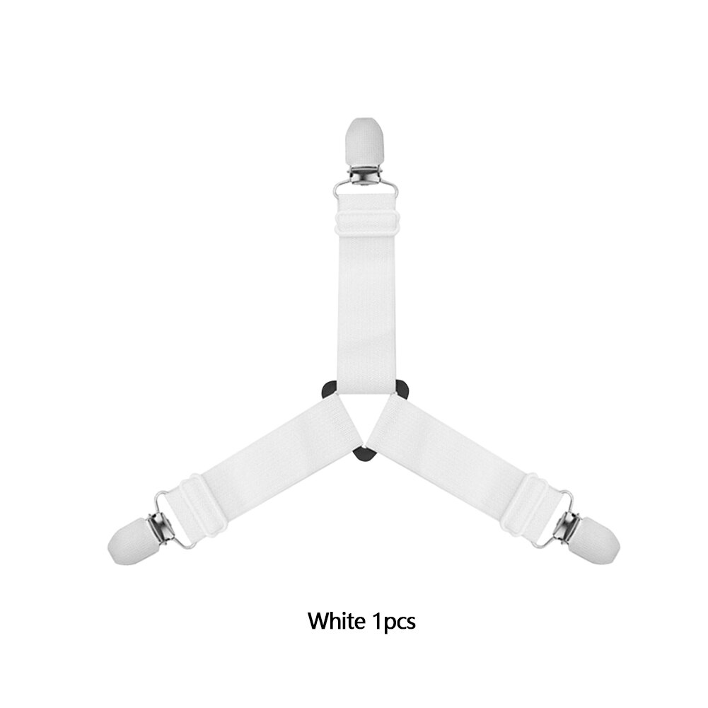 1/4Pcs Grippers Suspender Cord Clasps Adjustable Elastic Mattress Cover Adjustable Bed Sheet Fastener Strap Home Organize Gadget: White 1pc