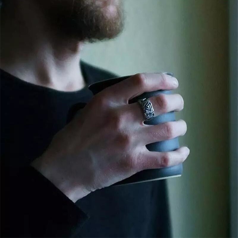 Nordic Mythologie Viking Odin Mannen Ring Rvs Amul... – Grandado