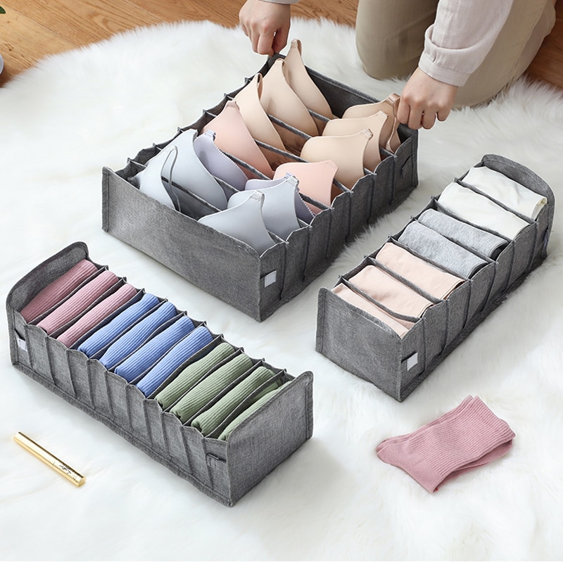 Bra Storage Drawers Panties Socks Ties Drawer Divider Closet Cabinet Wardrobe Organizer Home Foldable Clothes Organizer