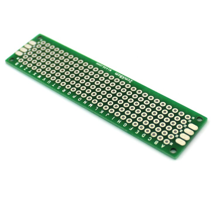 Tablero de PCB de doble cara, 2X8cm, bricolaje, fabricante electrónico, material de producción, tablero de orificio en miniatura, tablero pequeño para breadboard