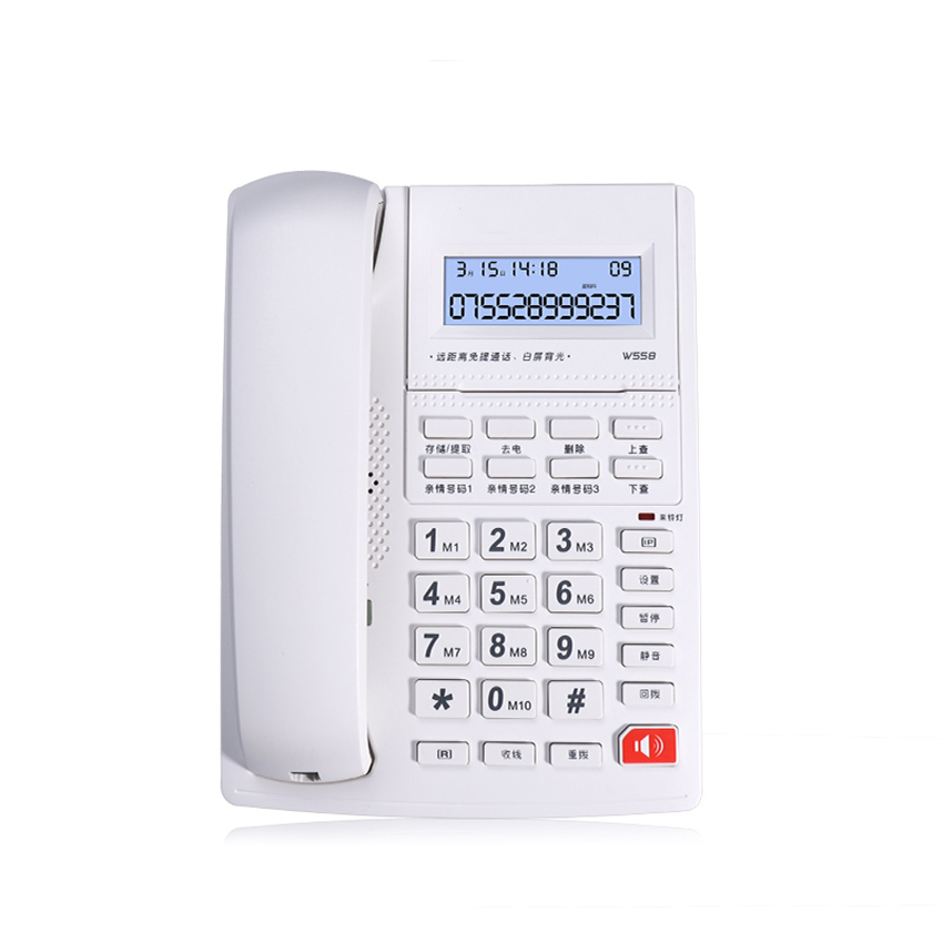 Corded Phone with Caller ID, Speakerphone, Tilt Display &amp; Buttons, Auto &amp; Manual IP, Wired Landline Phone for Home, Office