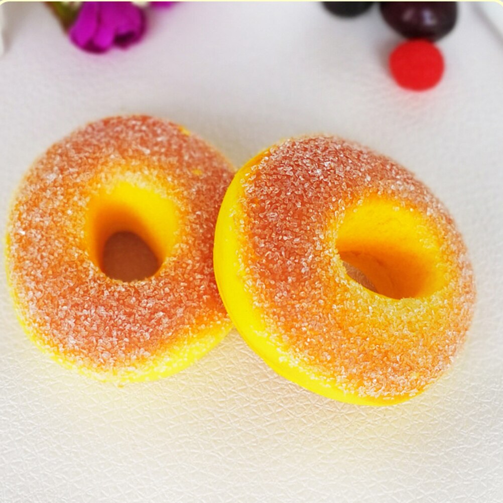 10 pcs Simulation Donut Photography Props PU Artificial Food DIY Ornament