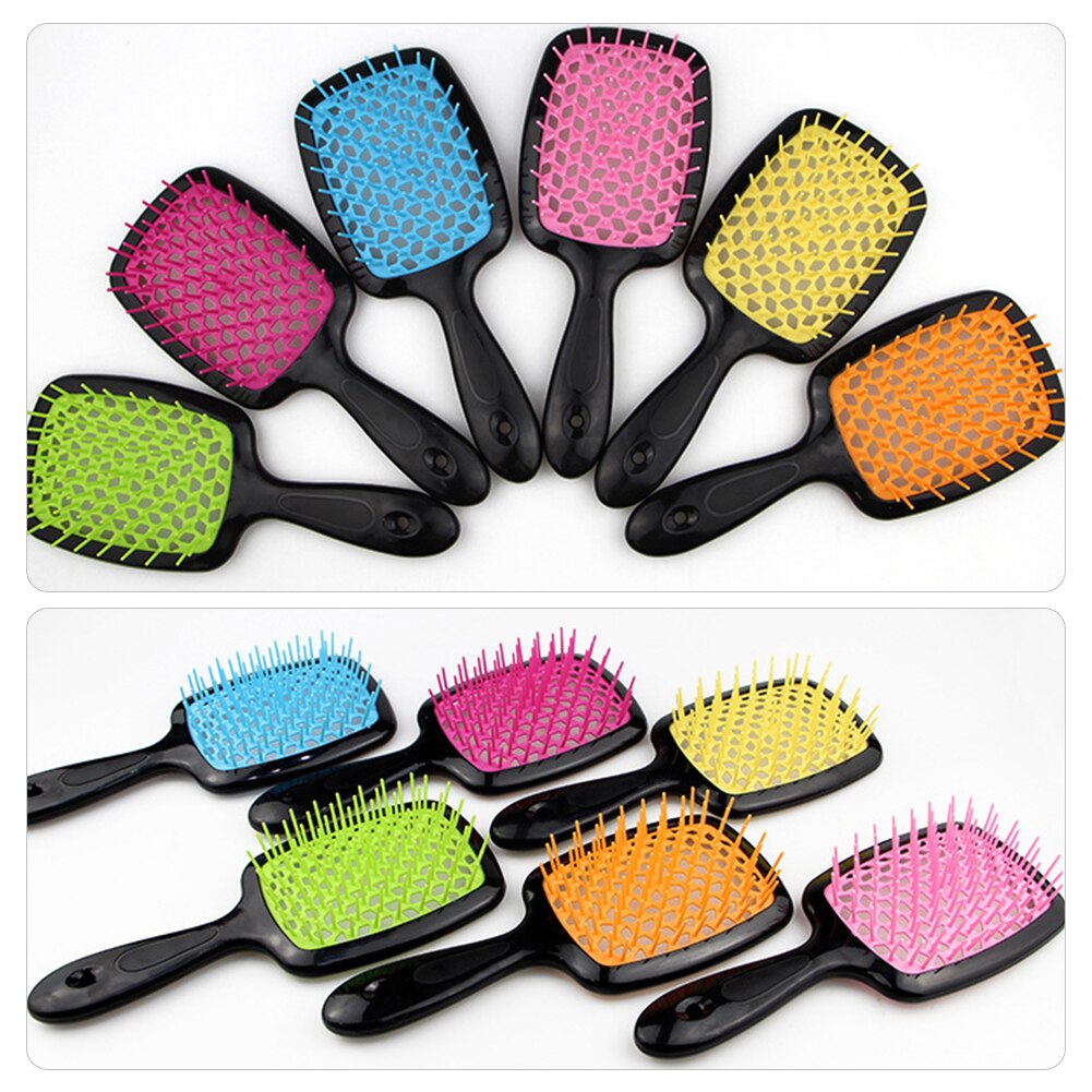 Portable évidé Airbag peigne de Massage droit bouclés démêlant brosse à cheveux Pro Salon de coiffure outil de coiffure