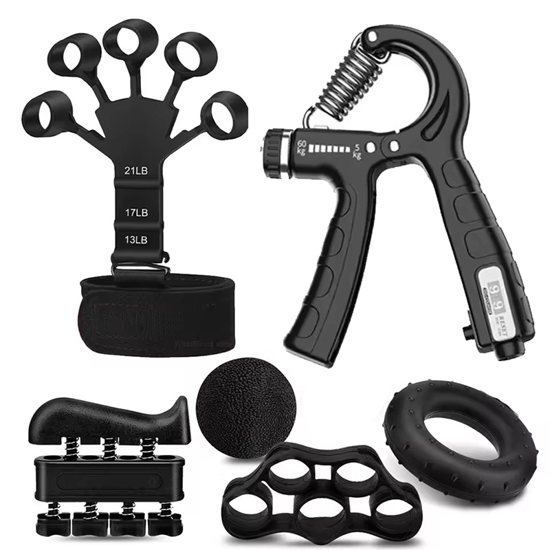 Grip Strength Trainer Kit 1–6er-Pack Handgriff-Stärkungsgerät für Muskelaufbau und Verletzungen. Erholen Sie das Handrehabilitationstraining: Grau