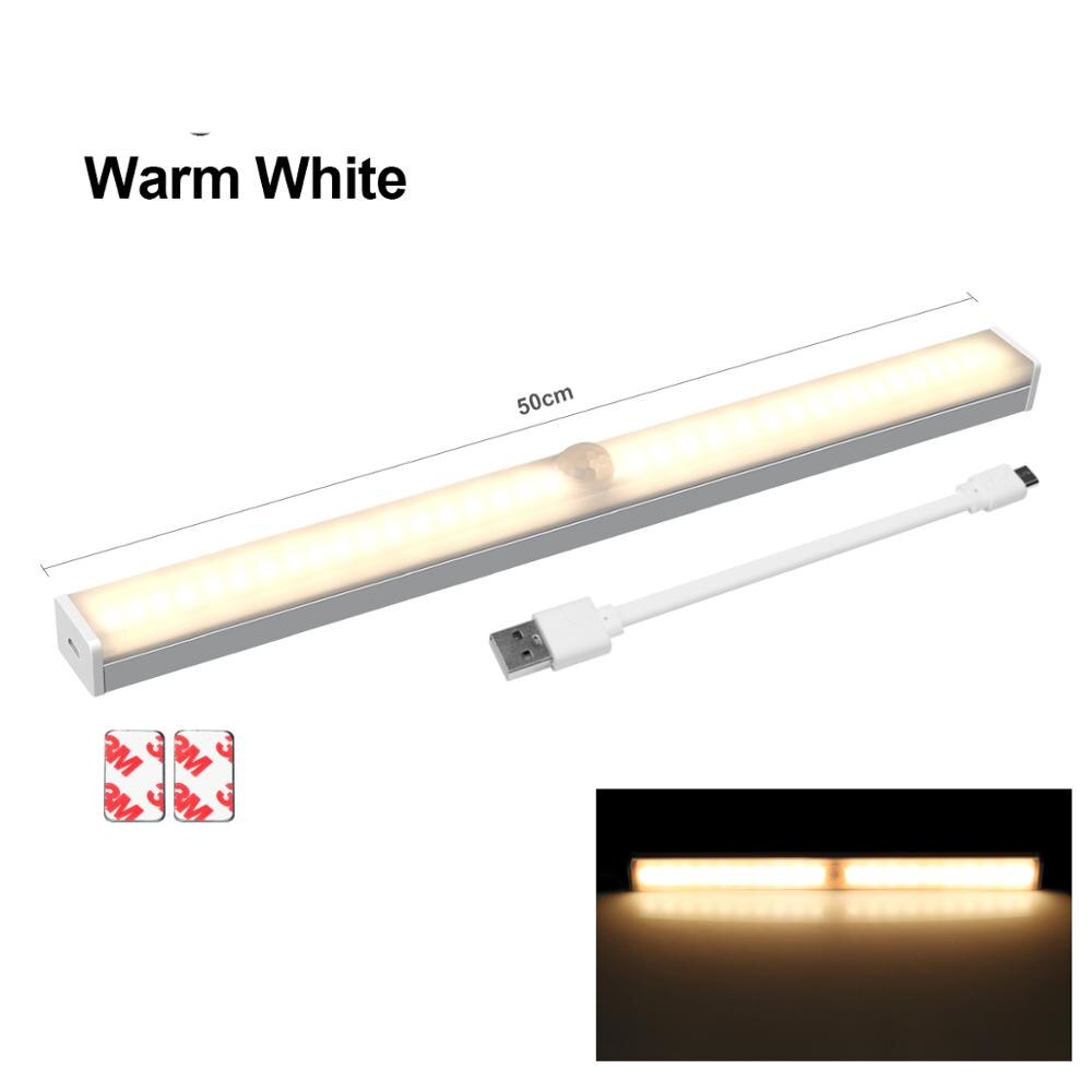 Smart Neon Led Lamp Motion Sensor With Magnetic Strip Home Wall room decor For Kitchen Bedroom Cabinet Closet Desk Night Light: Warm White / 30 cm