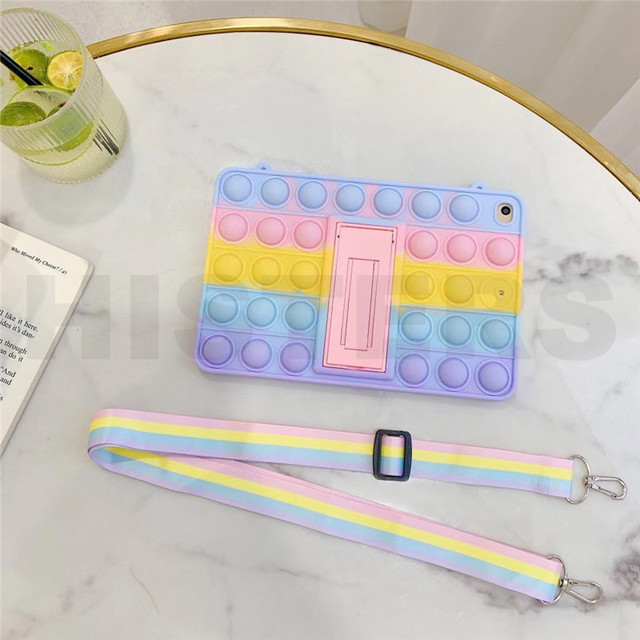 Pop It Fidget Silicon Cover Case for Samsung Galaxy Tab A8 SM-X200 SM-X205 10.5&quot; Tablet PC Shockproof Funda with Kickstand: YX-JD / A8 2021 10.5 inch