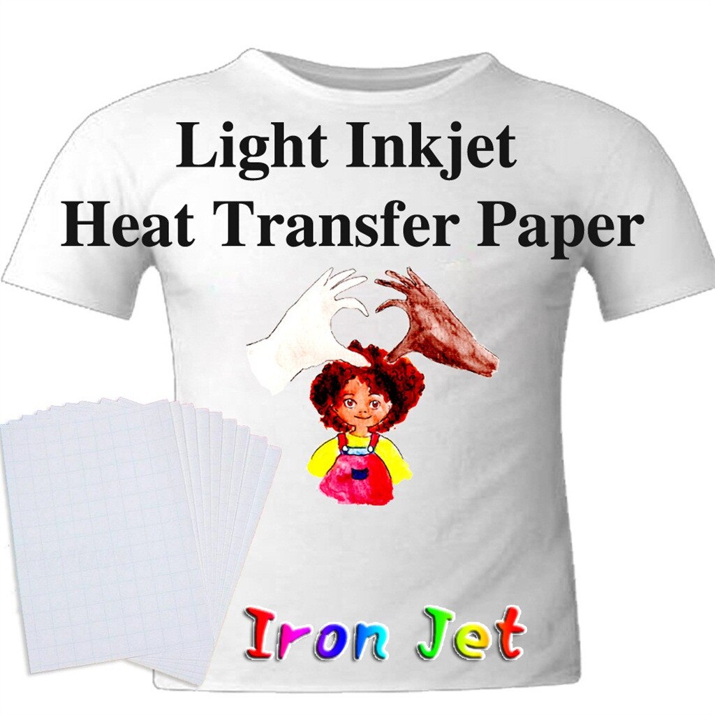 PrintOnMe Fabric Transfer Decal Pape T-Shirt Print On Heat Transfer Paper Sheets Sticker Decoration Shiny Clothes T-shirt Paper