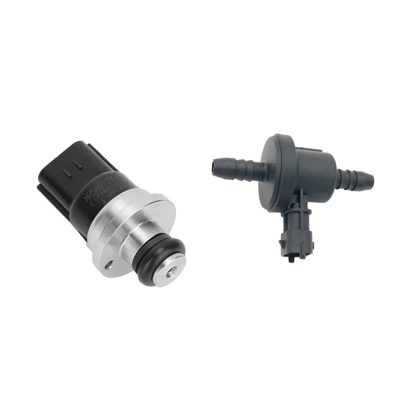 1 Pcs Vacuum Valve Solenoid & 1 Pcs Fuel Rail High Pressure Sensor Mr560127 Md360939: Default Title