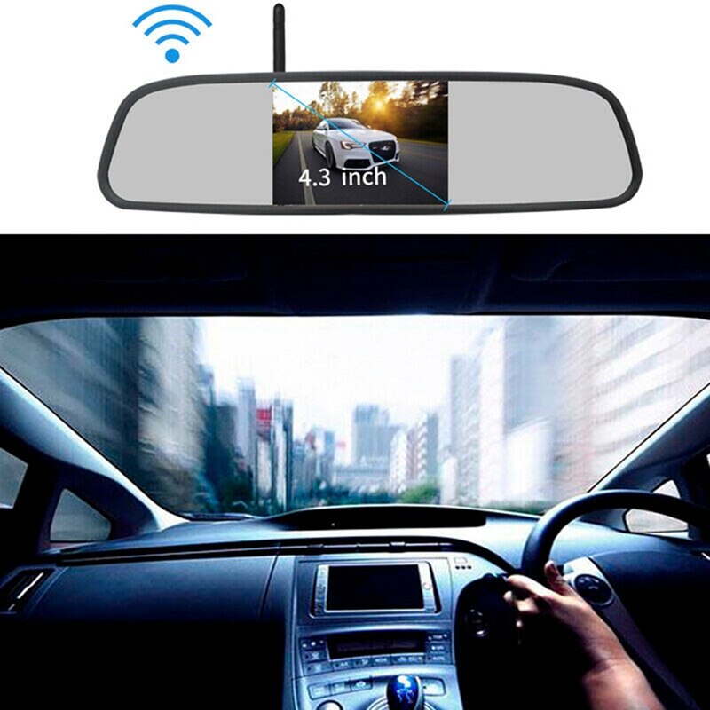 4.3 inch Hd Wifi Video Backup Camera Mirror Car Rear View Reverse Parking System