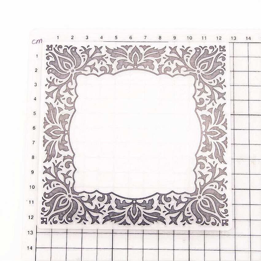 PANFELOU-modèle pâques bordure | Dossiers à graver en plastique pour Scrapbooking, modèle bricolage gâteau Fondant, fabrication de cartes Album Photo