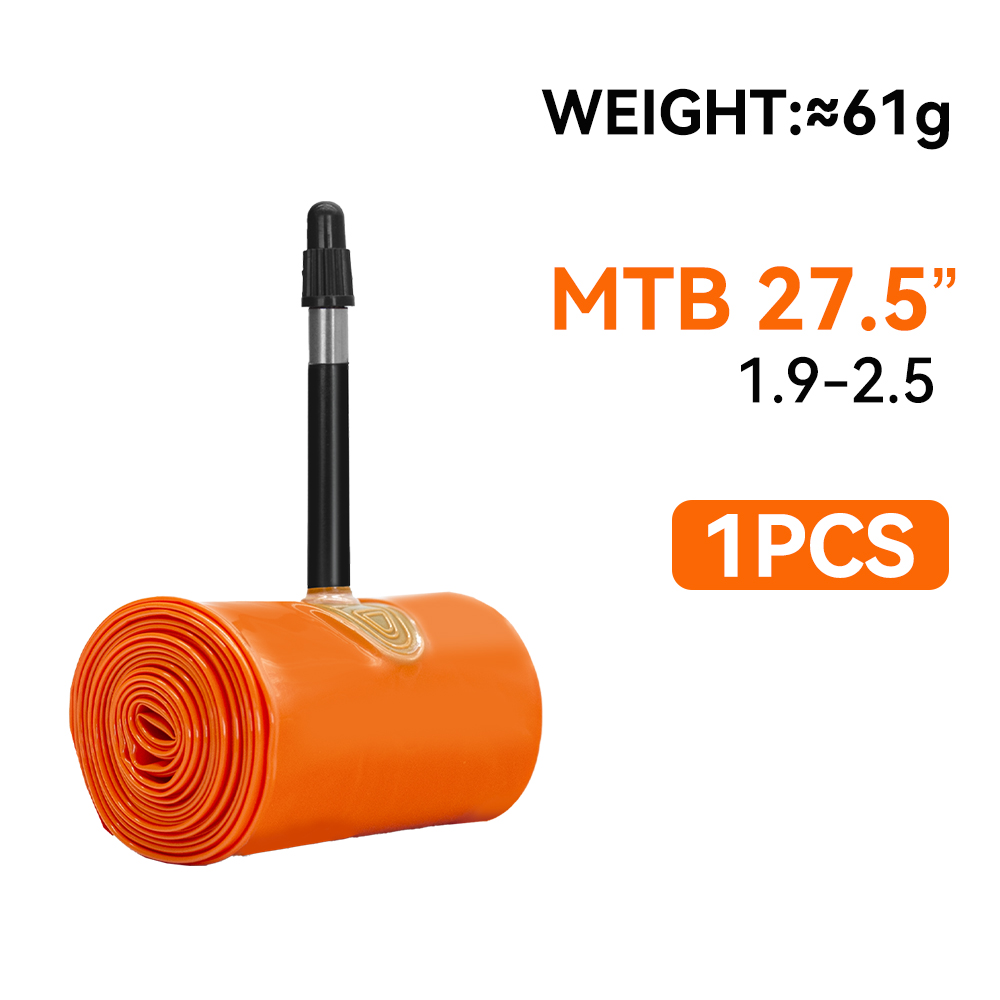 ThinkRider 1PSC telecamera d'aria per bici ultraleggera 26 27.5 29 pollici MTB Bicicletta TPU Materiale Pneumatico 45mm Valvola francese super leggero: Oro