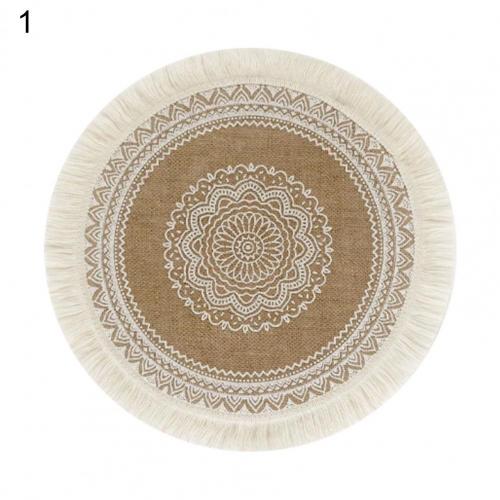 Rotan Trivet Matten Tafel Mat Warmte Isolatie Handgemaakte Katoen Vlas Eettafel Antislip Placemat Hittebestendige Cup Coaster: 1
