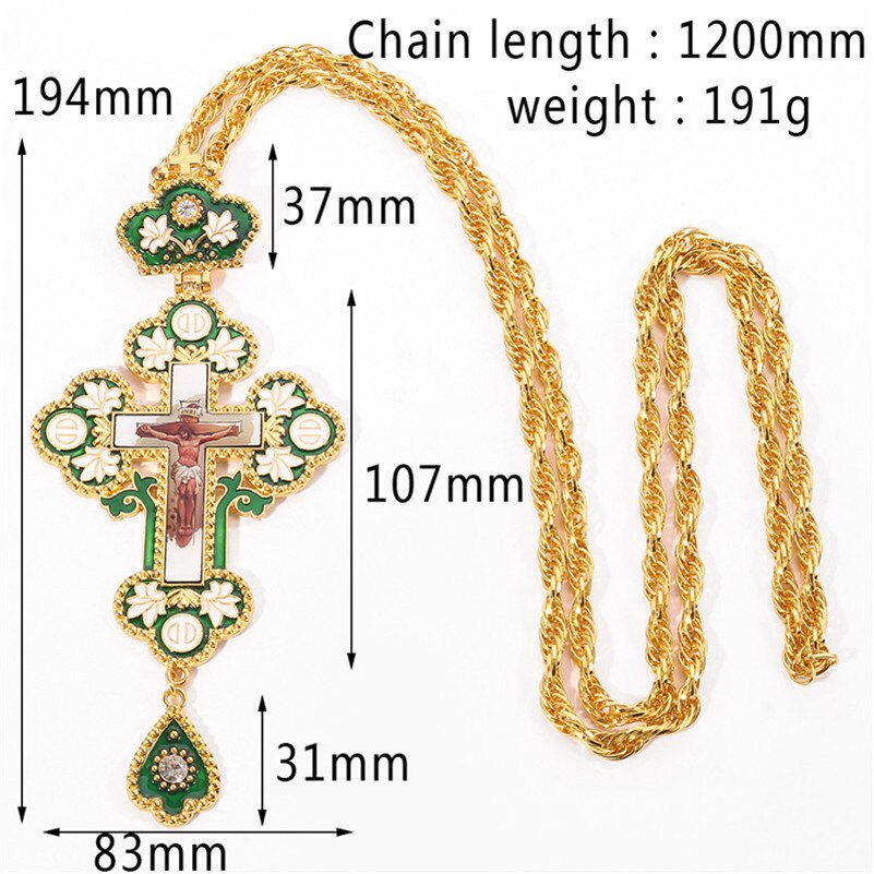 schultergürtel kreuz orthodoxe Jesus kruzifix anhänger strass kreuz kette Gold religiöse Schmuck Pastor Gebet artikel