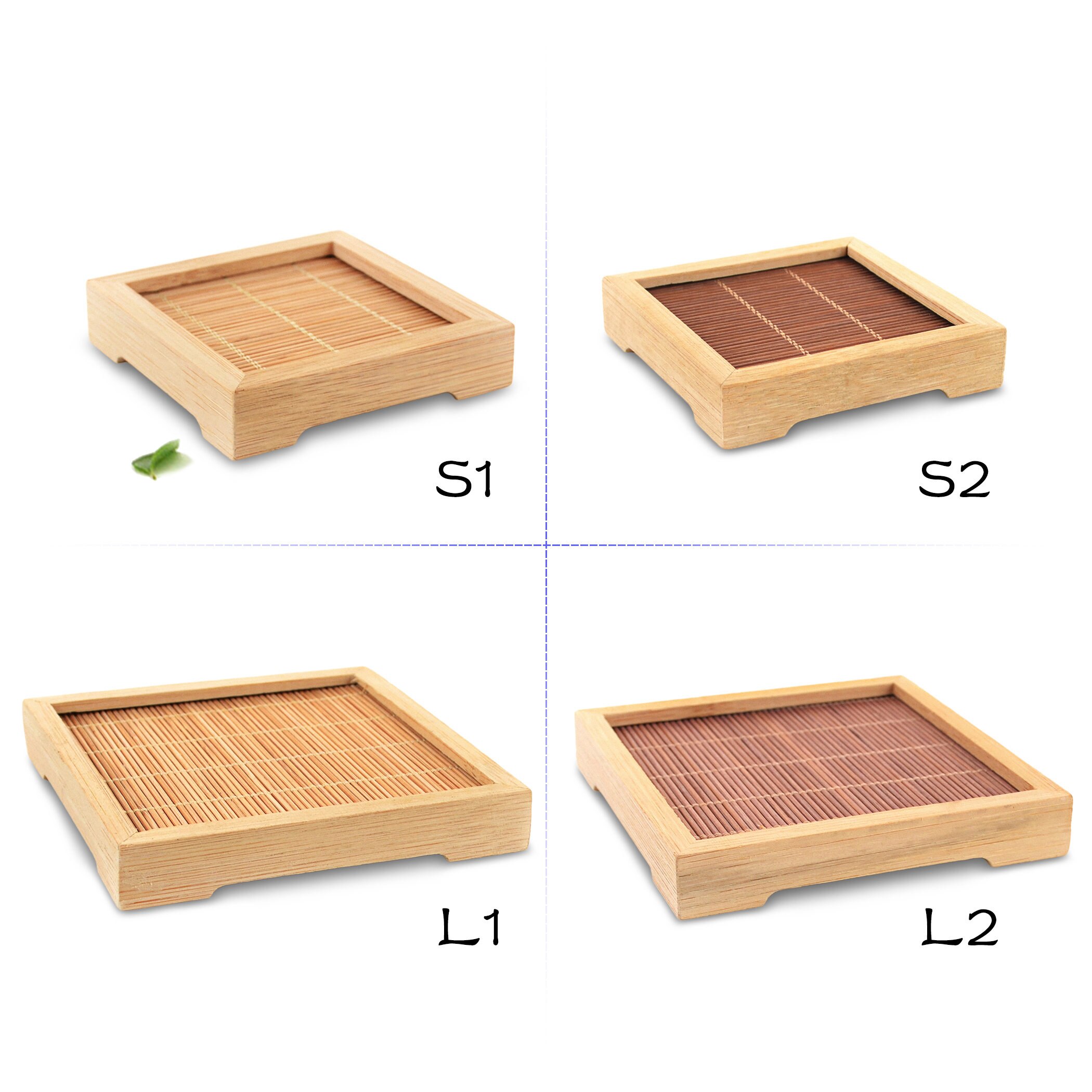 Bamboo Coasters Cup Mat Sets Tea Cup Saucers For Kungfu Tea
