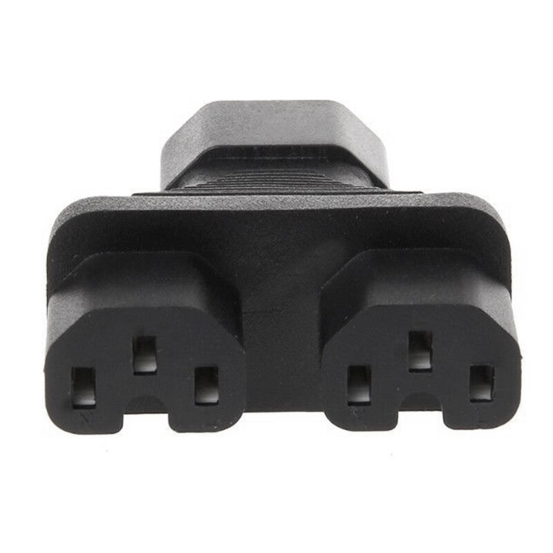 IEC 320 C14 3-Pin Male To 2X C15 3-Pin Female Plug Converter Y Splitter Adapter