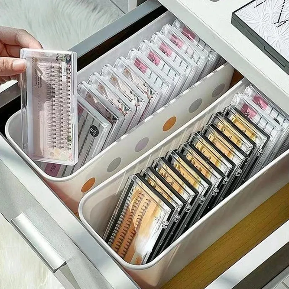 Caja de almacenamiento de pestañas postizas con organizador de herramientas de extensión de pestañas, estuche de herramientas de maquillaje cosmético para accesorios de pestañas, 1 ud.