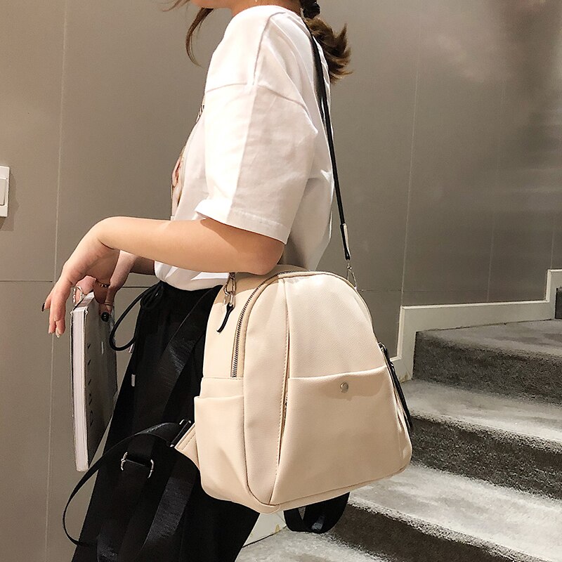 Seetiec Vrouwen Pu Lederen Rugzak Reizen Schoudertas Vrouwen Multifunctionele Rugzak Vrouwelijke Casual Dames Rugzak