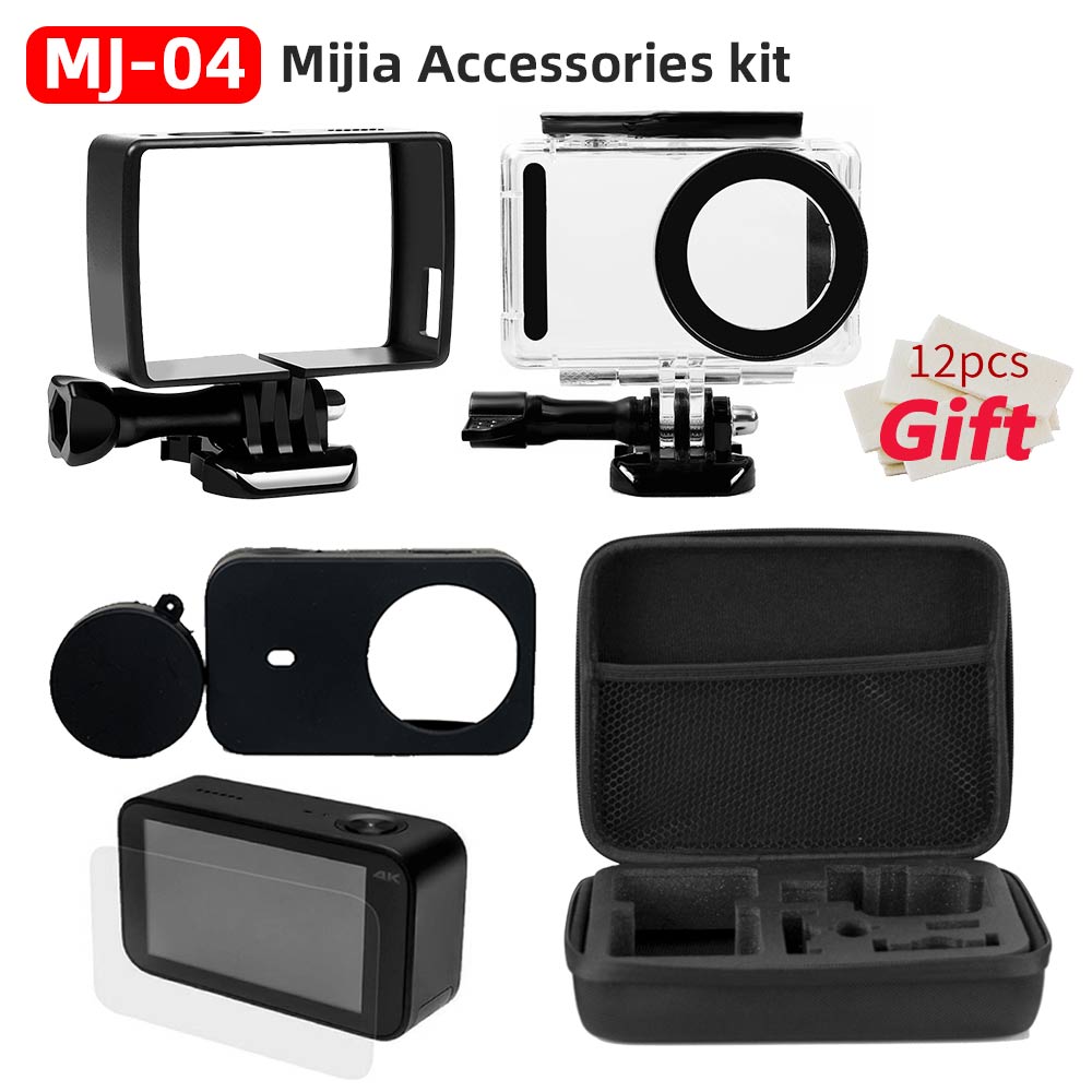 Para Xiaomi Mijia 4K accesorios Kit auto Stick carcasa impermeable caja marco CUBIERTA Cubierta cubierta Protector funda lente Mijia: MJ-04