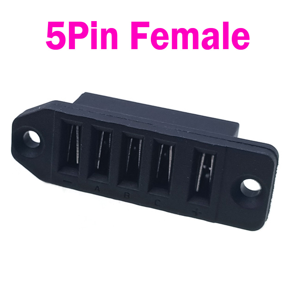 High Current Electric Car Power Connector 15A Power Connection Plug-in Battery 3Pin 4Pin 5Pin Male Female Sockets with ear: Brown