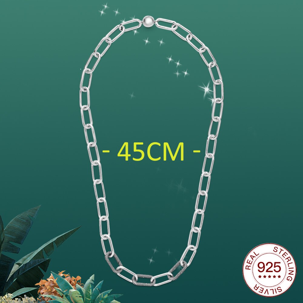 NEUE 925 Sterling Silverhollow Geeignet Für HALSKETTE Reize Geeignet für Frauen diy Schmuck