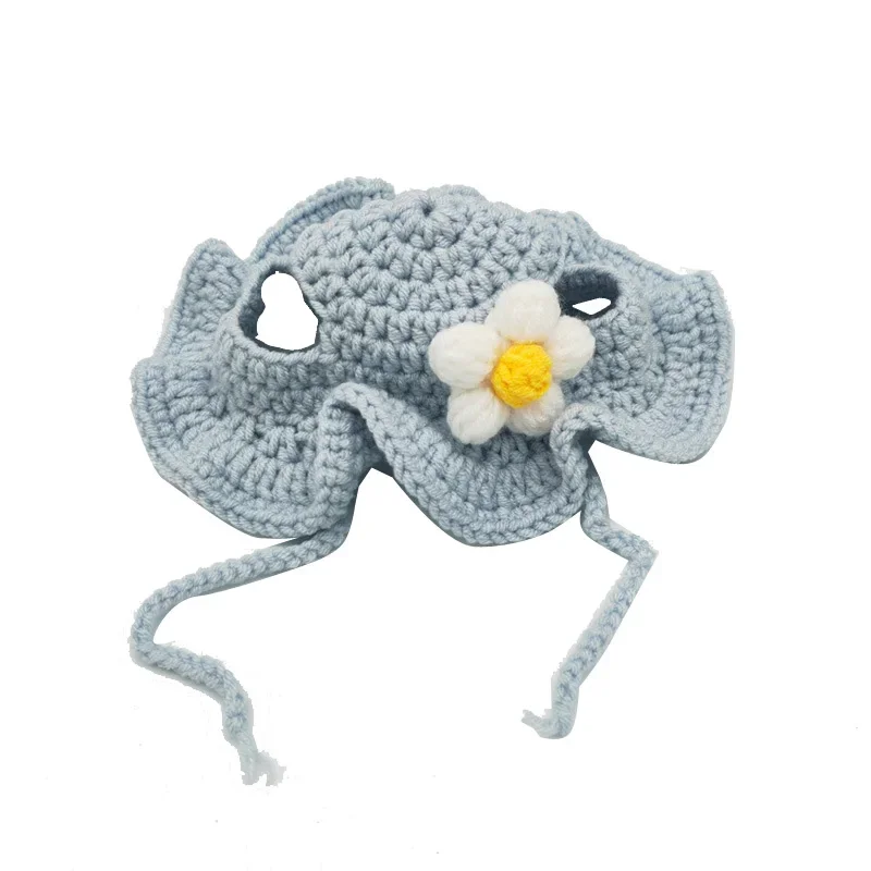 Gorro elástico bonito y refinado para mascotas, gorro de punto para cachorros y gatitos, accesorios para sesión de fotos, accesorios para gatos, otoño e invierno