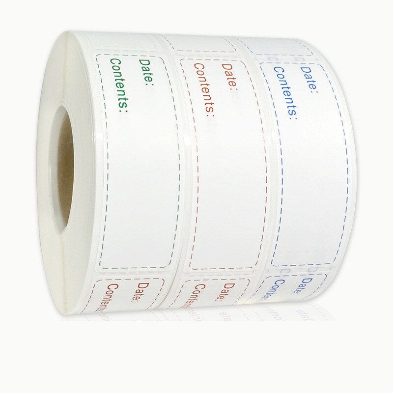 150/600pcs Material Food Storage Label Refrigerator Freezer Food Storage Date Content Stickers for Container Bottle Jar Packing