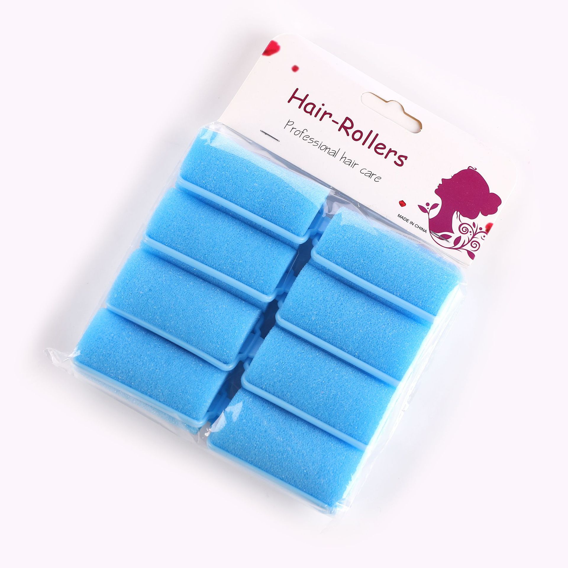 Rouleau à bigoudi en mousse souple, 8 pièces, boucle, éponge douce, facile à boucler, Salon de coiffure, Kit d&#39;outils de coiffure: Blue