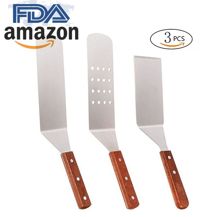 oben Klasse Edelstahl Holz Spachtel Küche Japanischen Stil Küche Gebraten Steak Gegrillte Schaufel Grill Hine Shov -40