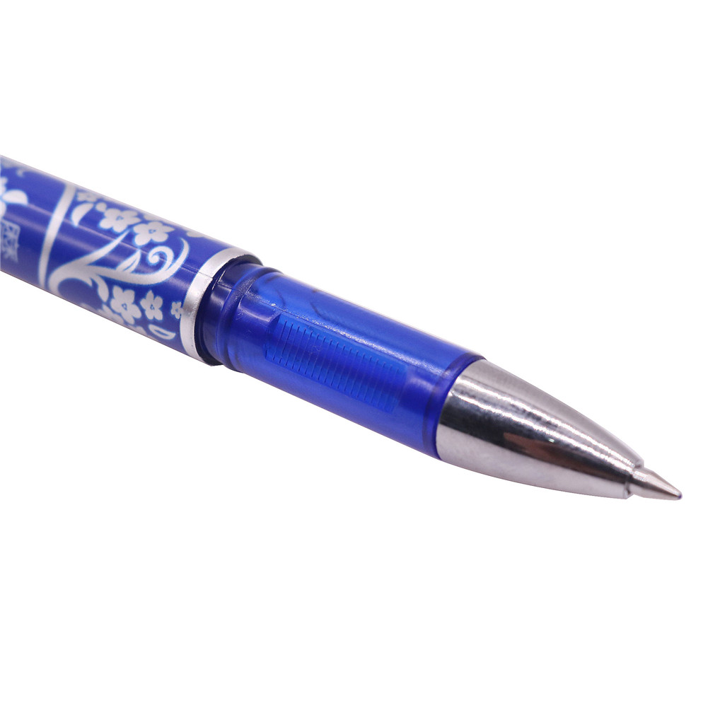 12 Pcs Magic Pen Erasable Gel Pen 0.5mm Tip Blue Refill Student Stationery Writing Pen