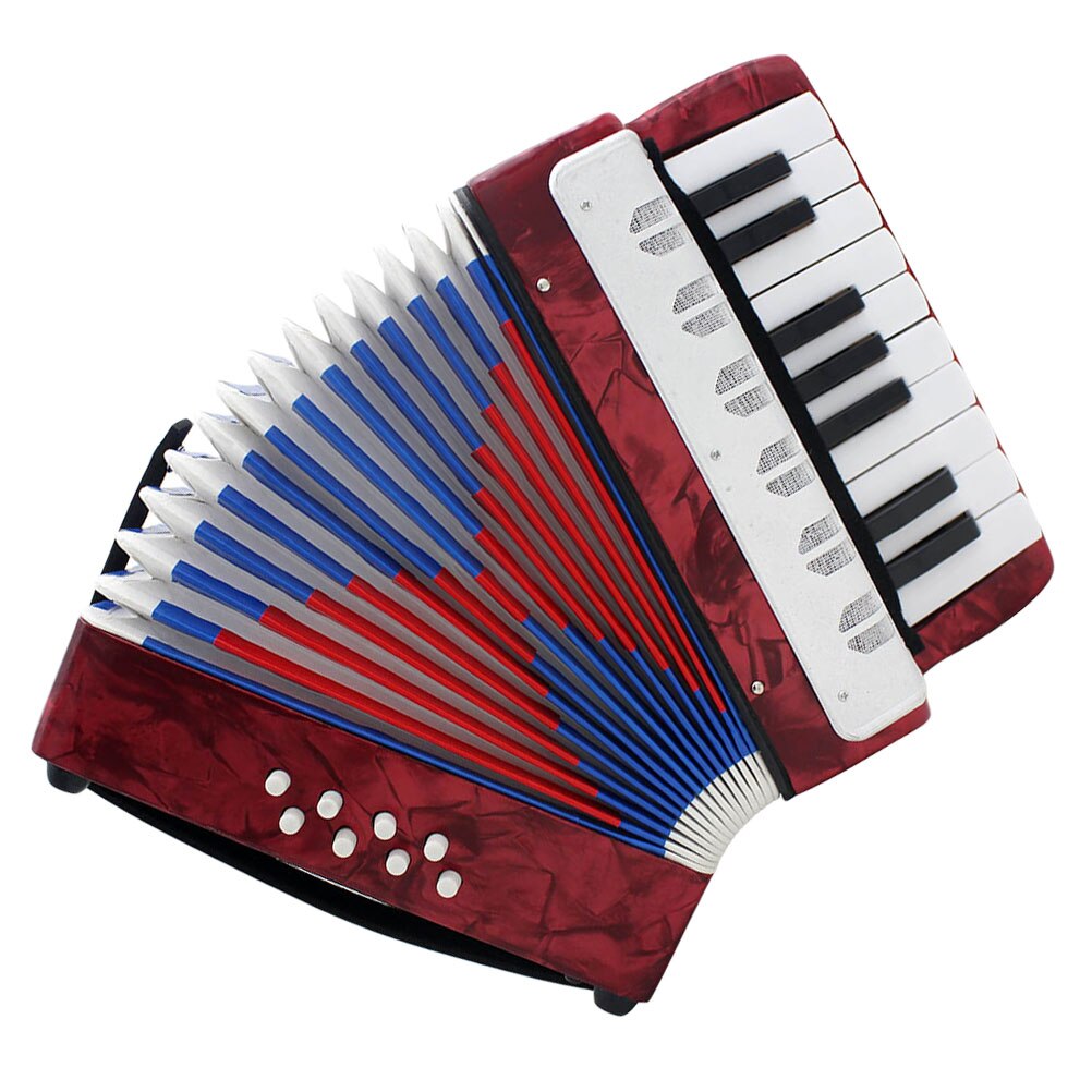 1pc Children Accordion Mini Educational Beginner Musical Instrument (Red): Default Title