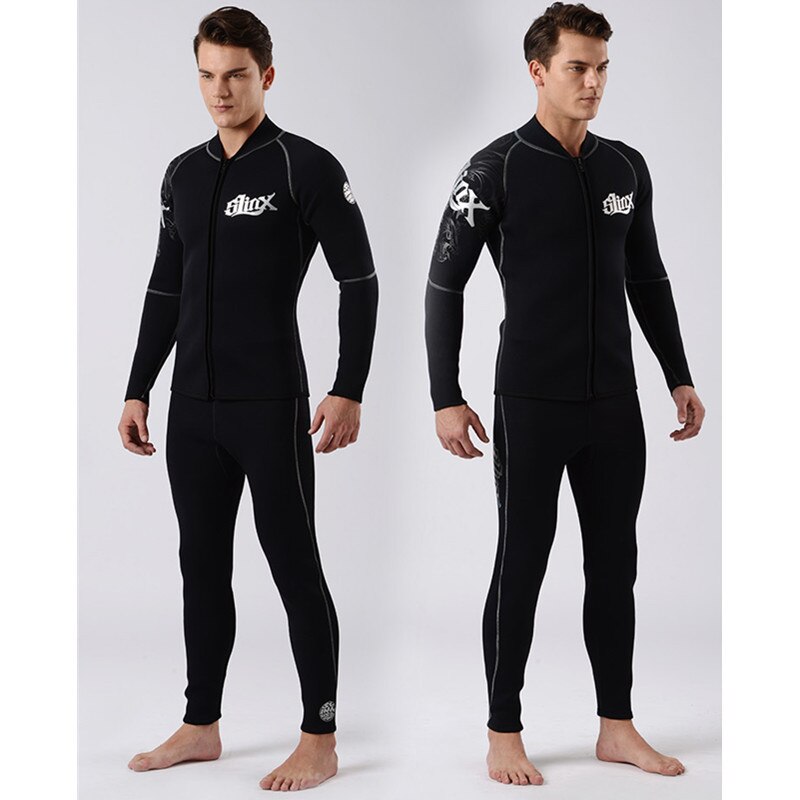 Slinx 3mm neopren vinter varm våddragt jakke herre rash guard dykning badetøj kite surfing snorkel badedragt