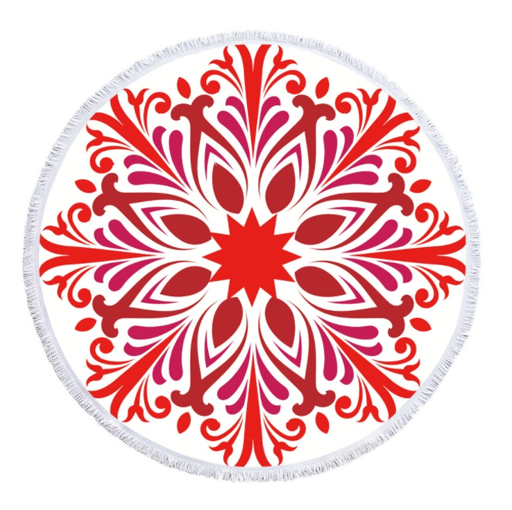 Real Microfiber Round Beach Towels Sport Scarf Bohemian Circle Serviette De Plage Toalla Playa Swimming Bath Towel: 3