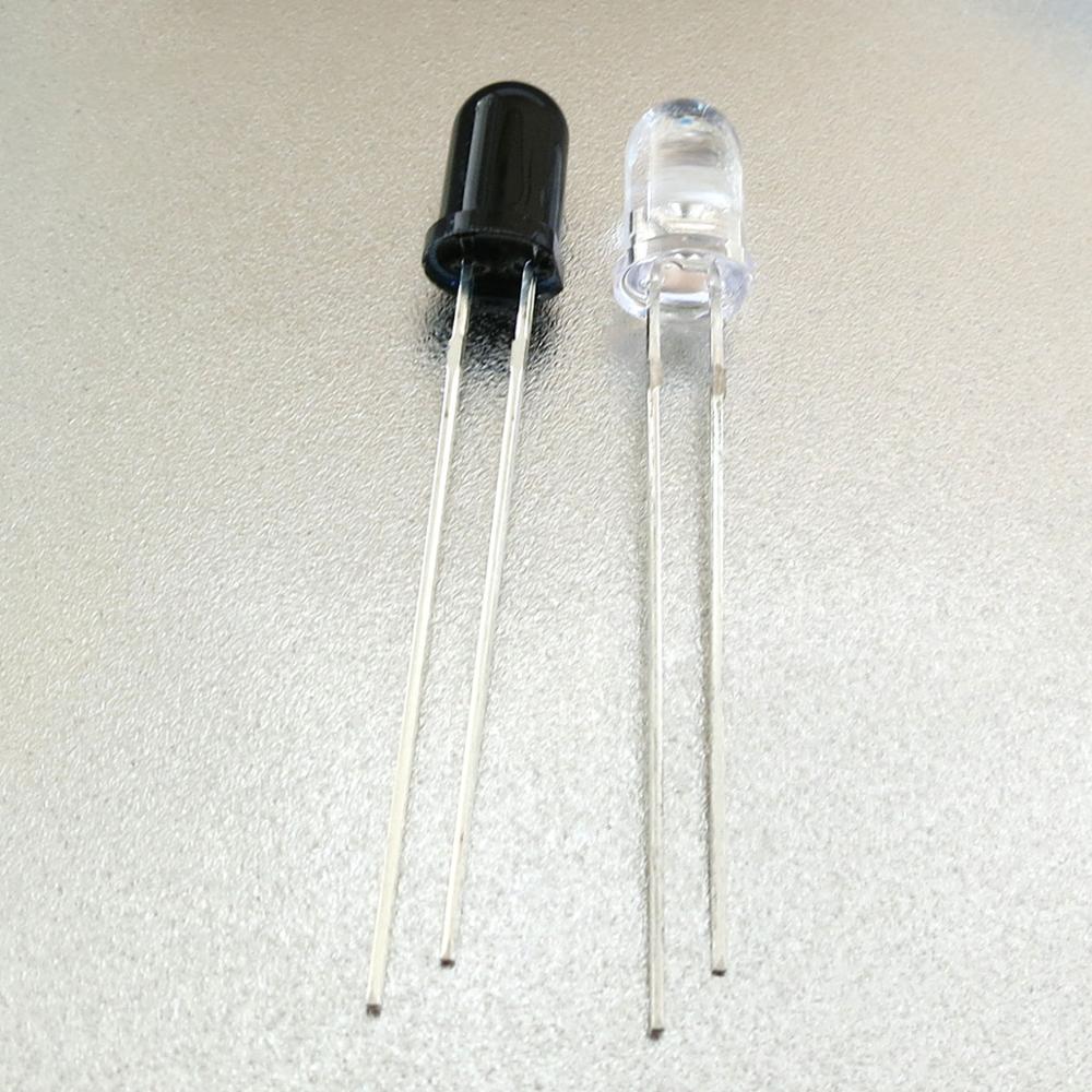 5MM infrarot paar rohr (1 paar) fernbedienung modul zubehör runde kopf LED typ fernbedienung photodiode 5 setzt