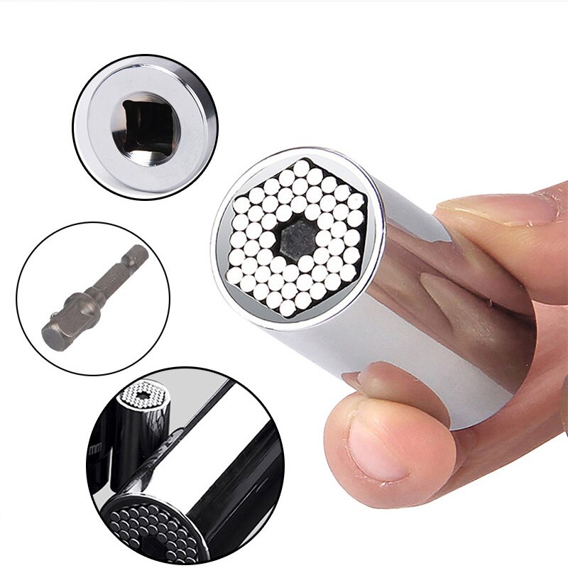 Clé dynamométrique universelle jeu de têtes douille 7-19mm perceuse à cliquet douille clé clé magique poignée outils à main outils de bricolage