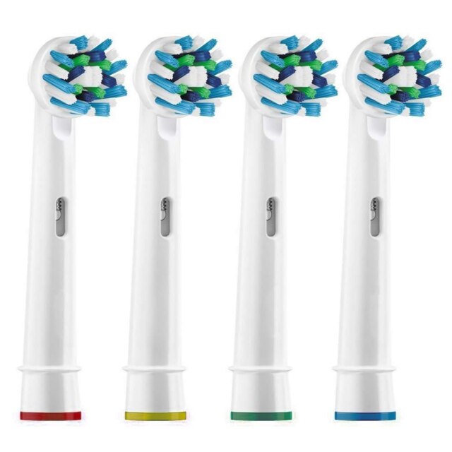 4 st ersättningsborsthuvuden för oral b elektrisk tandborste före power / pro health / triumph /3d excel / ren precision vitalitet: Eb50-4