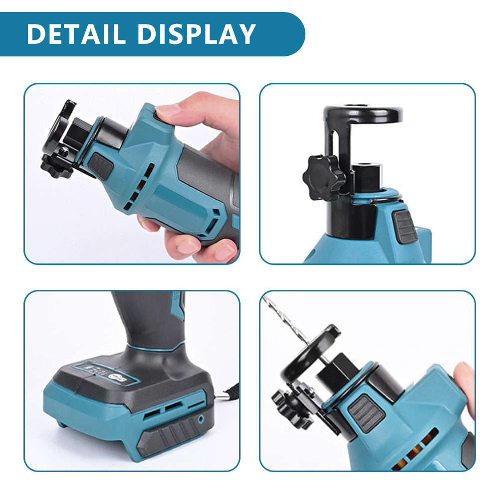 Cordless Drywall Cut-Out Tool Brushless 3 Gears Rotary Saw Efficient Cutting Wood Sheetrock Power Tools For Makita 18V Battery