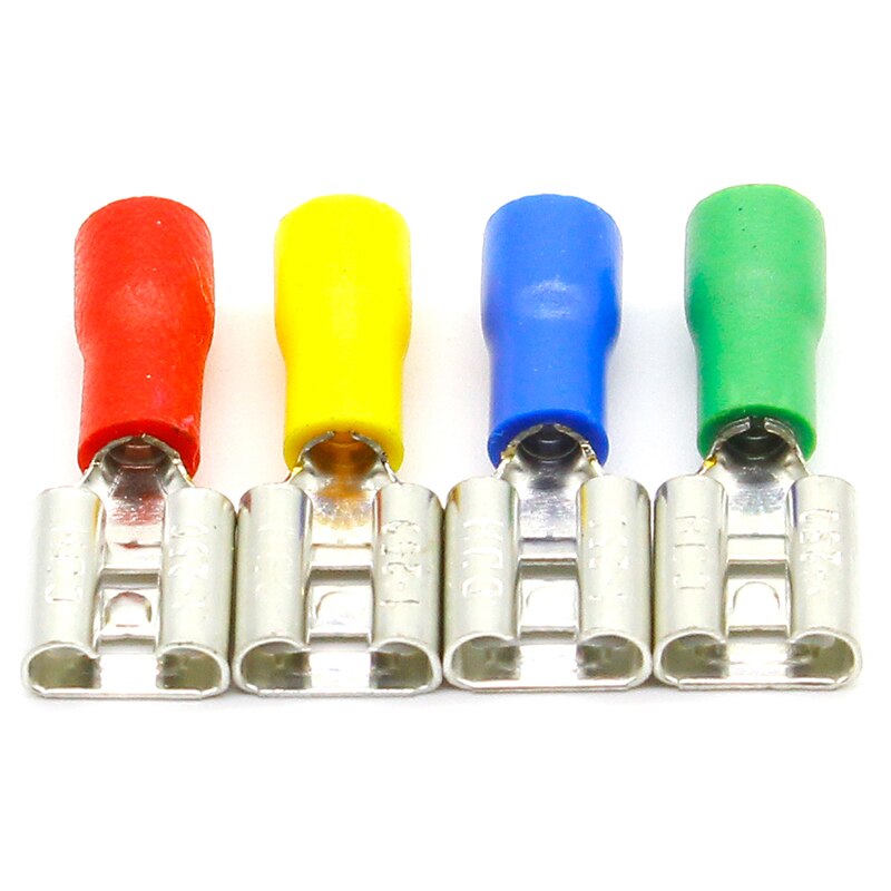 Terminal à sertir électrique isolé femelle, pour connecteurs 22-16 AWG, connecteur de câble, 100 pièces/paquet FDD