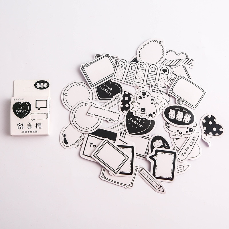 Søt meldingsboks kule tidsskrift dekorative skrivesaker klistremerker scrapbooking diy dagbok album pinne etikett forsegling klistremerke