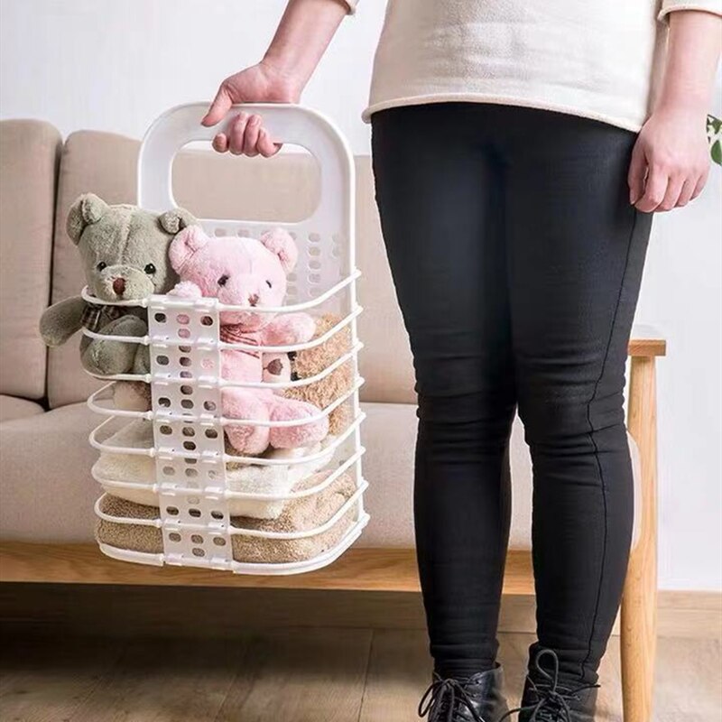 Cesta organizadora de ropa sucia cesta de la ropa sucia cesta plegable de la ropa casera cesta de almacenamiento de ahorro de espacio