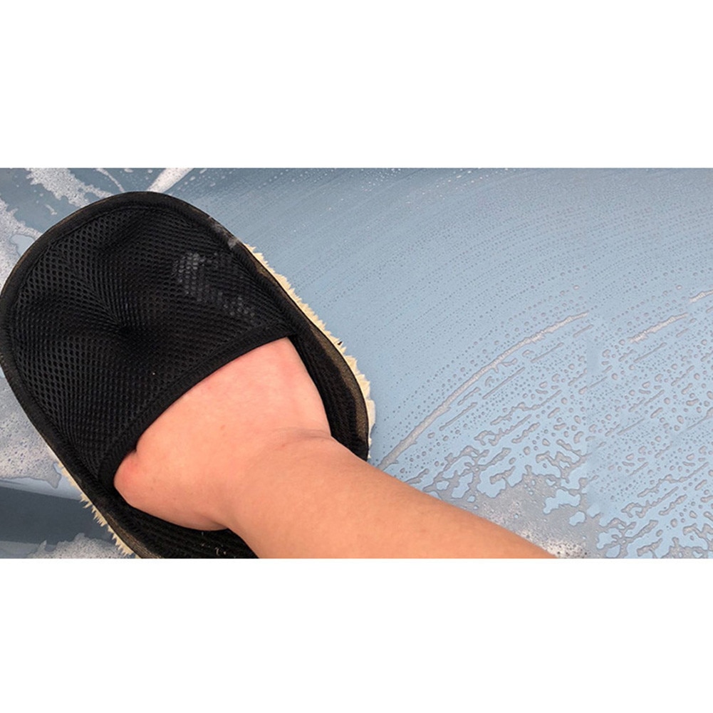 Vehicle Car Wash Gloves 1 Pair Auto Cleaning Furniture Soft Mitten Thicken