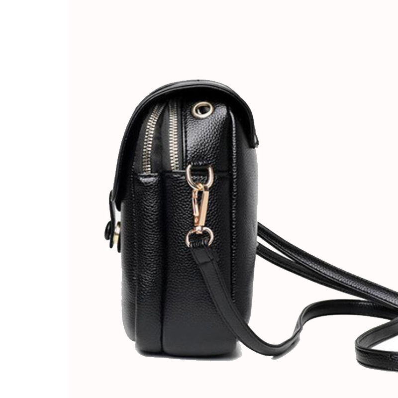 Eenvoudig PU lederen crossbody schoudertassen voor dames Lente Retro merkhandtassen en portemonnees Dames mobiele telefoonzak