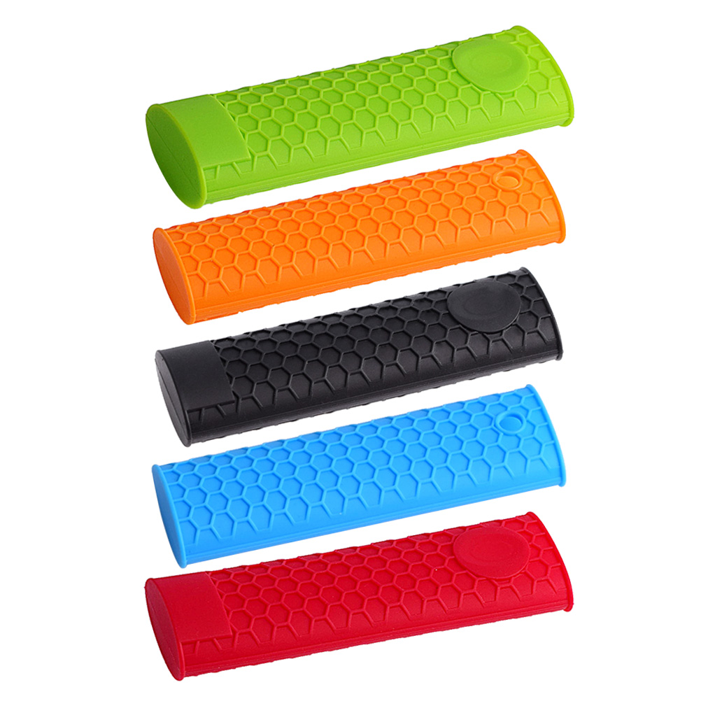 4 Pcs Pot Handvat Houder Siliconen Antislip Hittebestendige Mouw Grip Pan Handvat Cover Pannenlap Voor Metalen Frituren pannen Koekenpannen