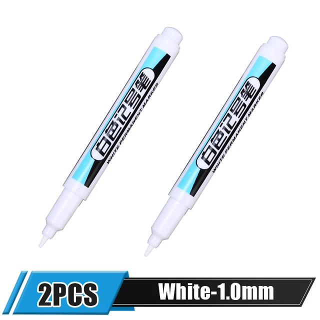 5/1Stck Fettige Weiße Marker Stift Graffiti Stifte Wasserdicht dauerhaft Gel Bleistift Reifen Notizbuch Glas Malerei Stift 0,7mm 1mm 2,5mm