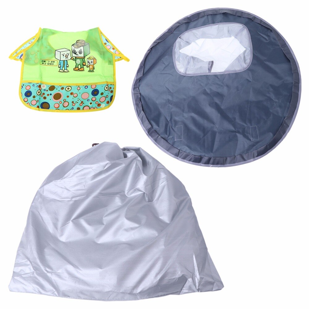 Baby Eten Tafel Mat Voeden Stoel Kussen Waterdichte Ronde Vouwen Zuigelingen Pad Een Slabbetjes Als Een