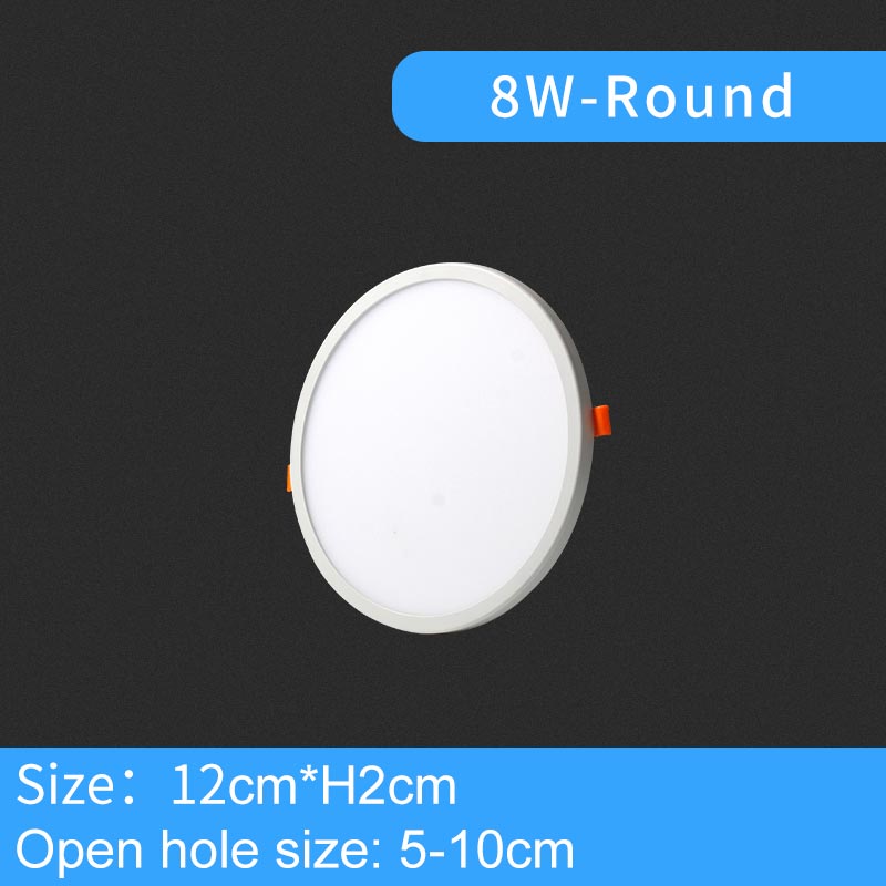 Led Panel Light Ultra Dunne Verzonken Downlighters 6W 8W 15W 20W 220V 230V Ronde vierkante Plafond Panel Lamp: 8W-Round / 3000K-warmwhite